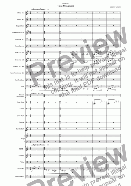page one of Symphony No. 6, 3rd Movement