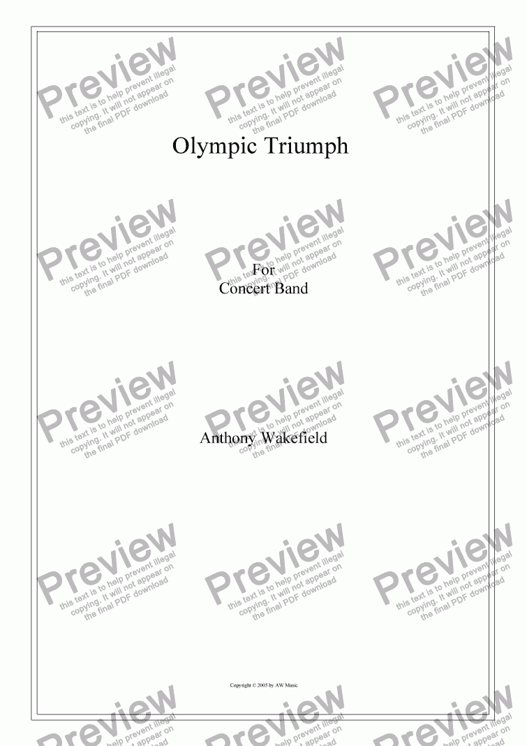 page one of Olympic Triumph