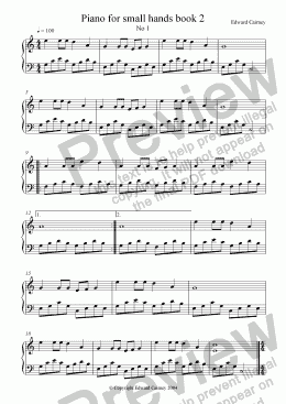 page one of Piano for small hands book 2