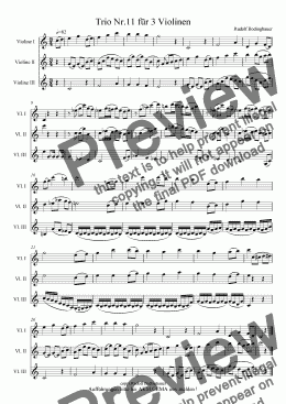 page one of Trio für Streicher Nr.11 (3 Violinen)