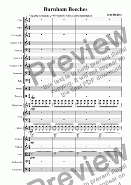 page one of Burnham Beeches (orchestral)