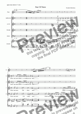 page one of star of stars SATB