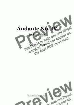 page one of Andante No. IV
