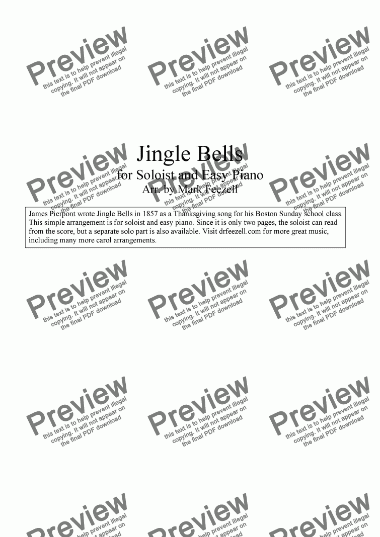 page one of Jingle Bells (Bassoon Solo and Piano)
