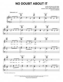 page one of No Doubt About It (Piano, Vocal & Guitar Chords (Right-Hand Melody))