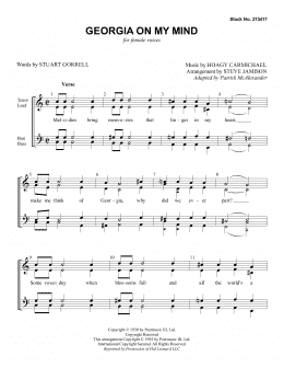 page one of Georgia on My Mind (arr. Steve Jamison) (SSAA Choir)