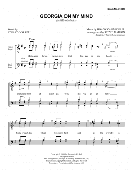 page one of Georgia on My Mind (arr. Steve Jamison) (SATB Choir)