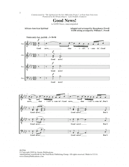 page one of Good News (SATB Choir)