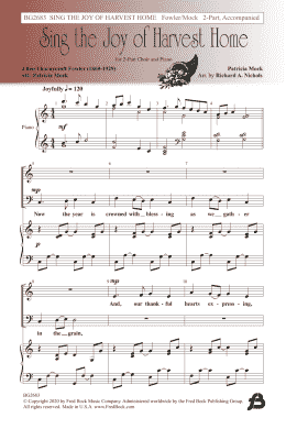 page one of Sing The Joy Of Harvest Home (2-Part Choir)