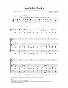 page one of Non Nobis, Domine (arr. William C. Powell) (SAB Choir)