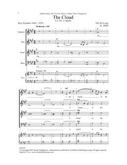 page one of The Cloud (SATB Choir)