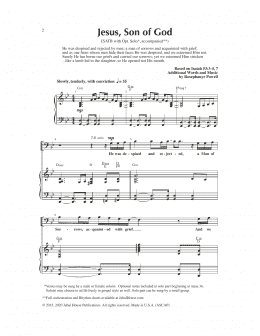 page one of Jesus, Son Of God (SATB Choir)