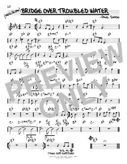 page one of Bridge Over Troubled Water (Real Book – Melody & Chords)