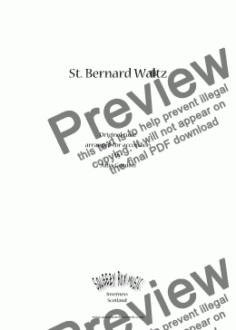 page one of St. Bernard Waltz