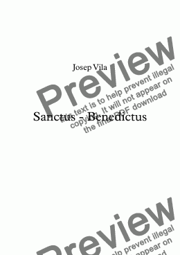 page one of Sanctus - Benedictus