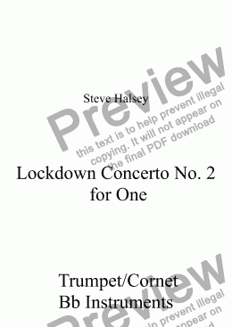 page one of Lockdown Concerto No.2 for Solo Trumpet