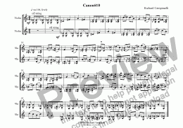 page one of Canon#10 from 12 Canons for 2 Violins