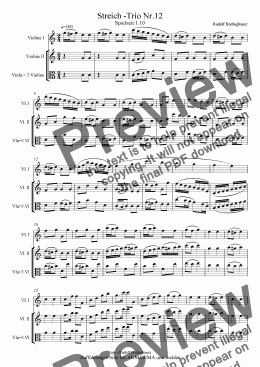 page one of Trio Nr.12 f�r Streicher