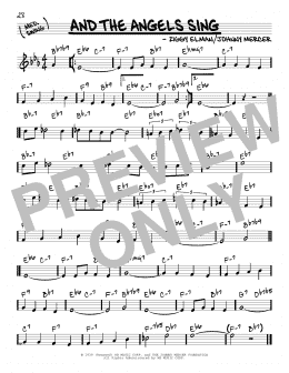 page one of And The Angels Sing (Real Book – Melody & Chords)