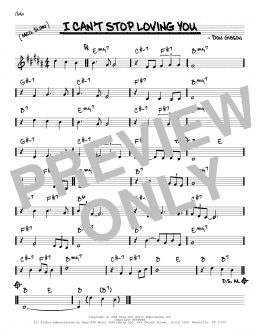page one of I Can't Stop Loving You (Real Book – Melody & Chords)
