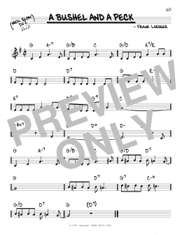 page one of A Bushel And A Peck (Real Book – Melody & Chords)