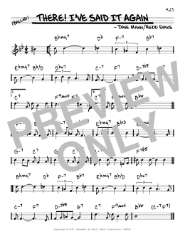 page one of There! I've Said It Again (Real Book – Melody & Chords)