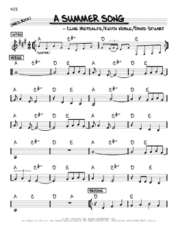 page one of A Summer Song (Real Book – Melody & Chords)