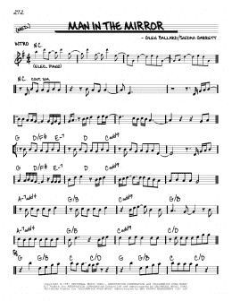 page one of Man In The Mirror (Real Book – Melody & Chords)