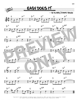 page one of Easy Does It (Real Book – Melody & Chords)