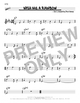 page one of Wish Me A Rainbow (Real Book – Melody & Chords)