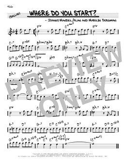 page one of Where Do You Start? (Real Book – Melody & Chords)