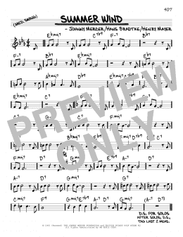page one of Summer Wind (Real Book – Melody & Chords)