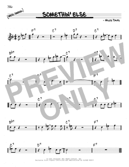 page one of Somethin' Else (Real Book – Melody & Chords)