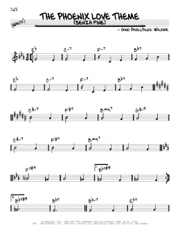 page one of The Phoenix Love Theme (Senza Fine) (Real Book – Melody & Chords)
