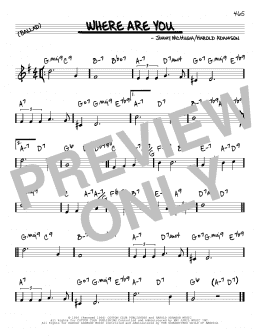 page one of Where Are You (Real Book – Melody & Chords)