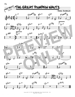 page one of The Great Pumpkin Waltz (Real Book – Melody & Chords)