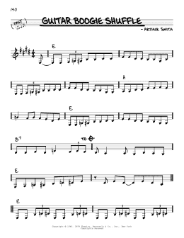 page one of Guitar Boogie Shuffle (Real Book – Melody & Chords)