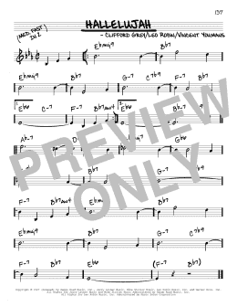 page one of Hallelujah (Real Book – Melody & Chords)