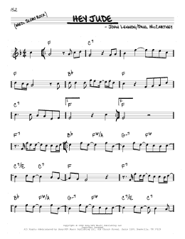 page one of Hey Jude (Real Book – Melody & Chords)