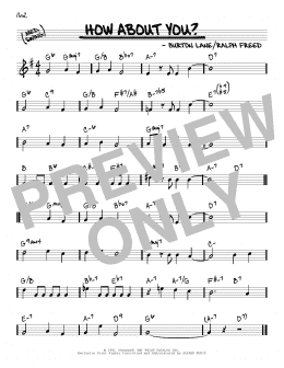 page one of How About You? (Real Book – Melody & Chords)