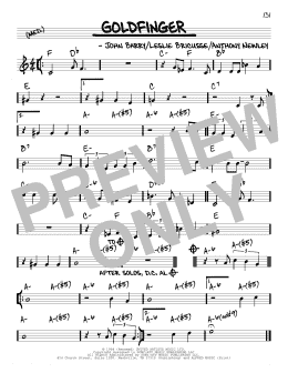 page one of Goldfinger (Real Book – Melody & Chords)