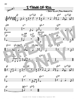 page one of I Think Of You (Real Book – Melody & Chords)