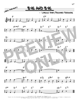 page one of Bye And Bye (Real Book – Melody & Chords)