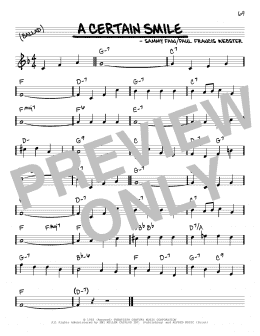 page one of A Certain Smile (Real Book – Melody & Chords)