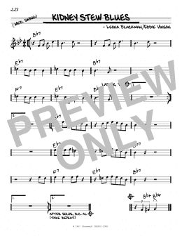 page one of Kidney Stew Blues (Real Book – Melody & Chords)
