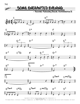 page one of Some Enchanted Evening (Real Book – Melody & Chords)
