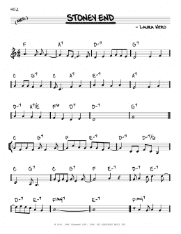 page one of Stoney End (Real Book – Melody & Chords)