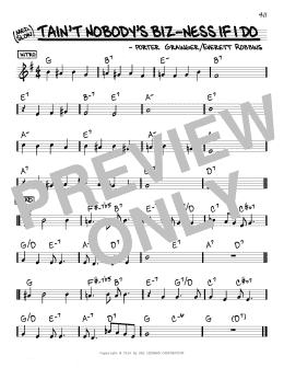 page one of Tain't Nobody's Biz-ness If I Do (Real Book – Melody & Chords)