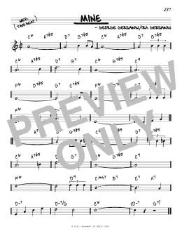 page one of Mine (Real Book – Melody & Chords)