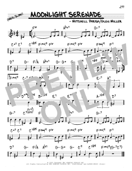 page one of Moonlight Serenade (Real Book – Melody & Chords)
